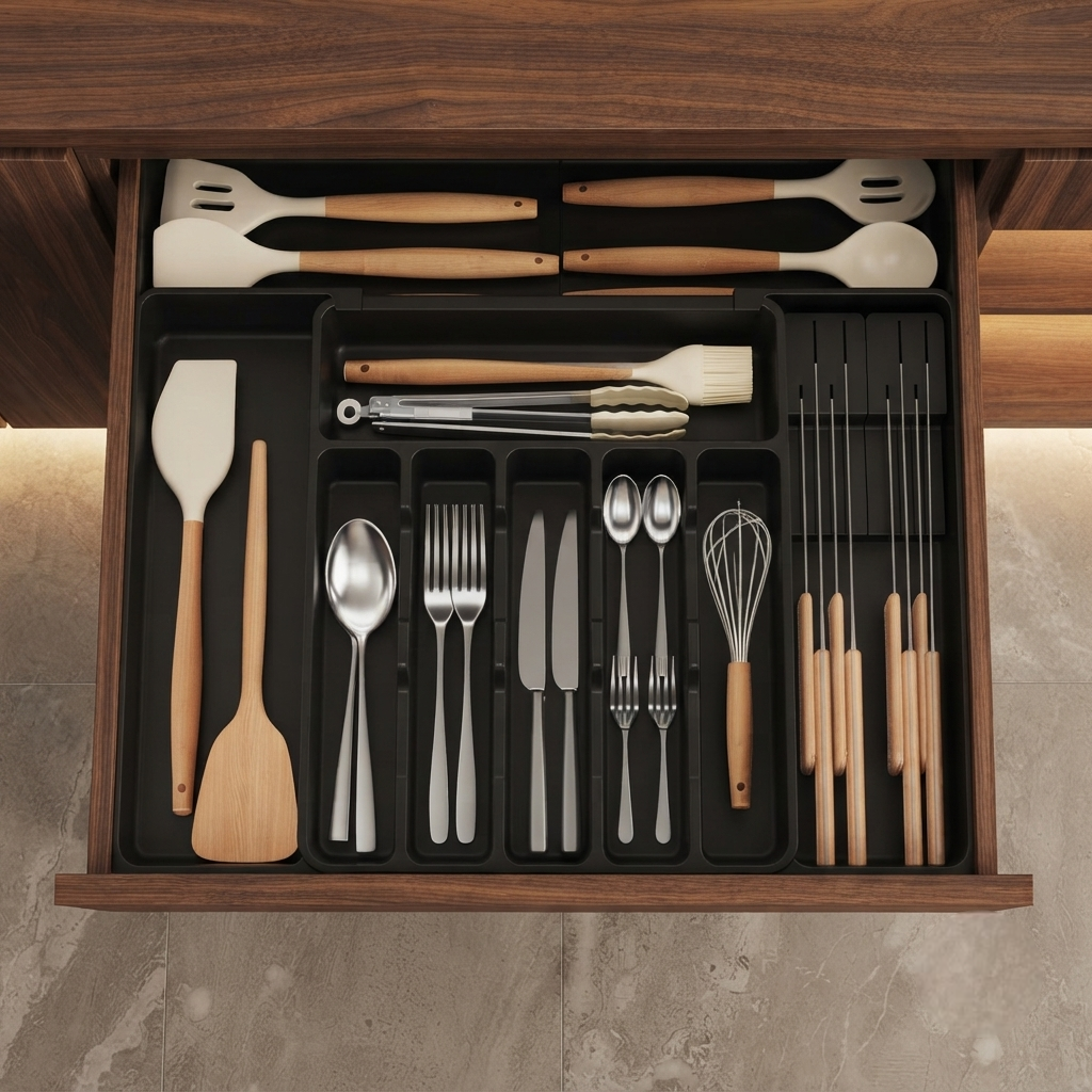 extendable cultery tray