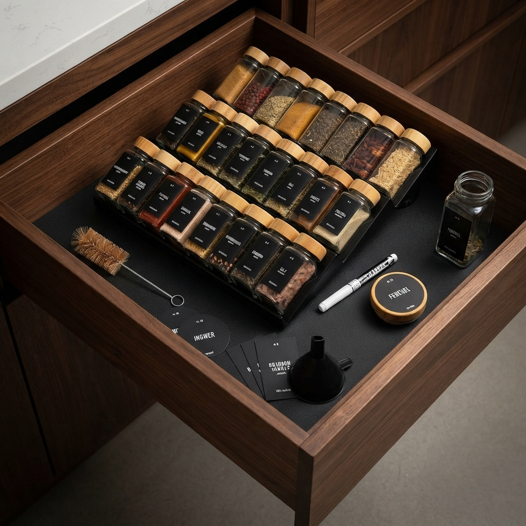drawer spice rack