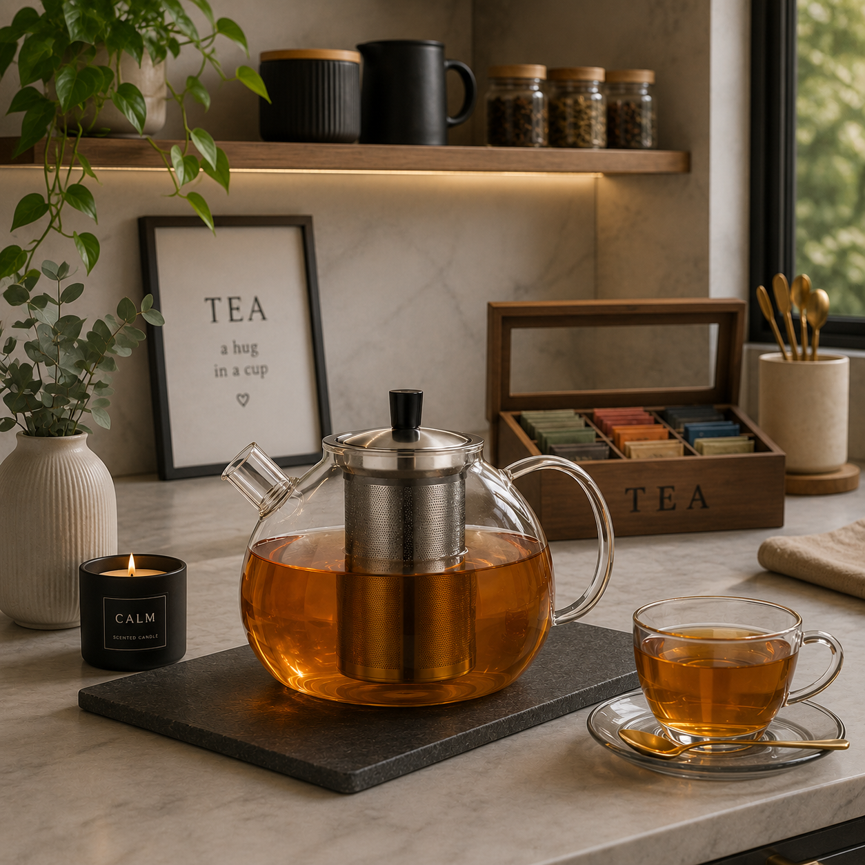 borosilicate glass teapot